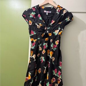 Urban Outfitters Black Dress with Floral Print